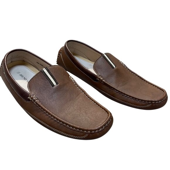 Bruno Marc Driving Moccasins Loafers Mens 13 Brown Slip On Shoes Italian Style - Picture 1 of 15